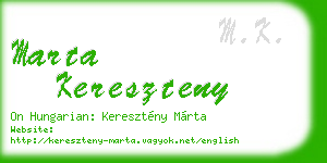 marta kereszteny business card